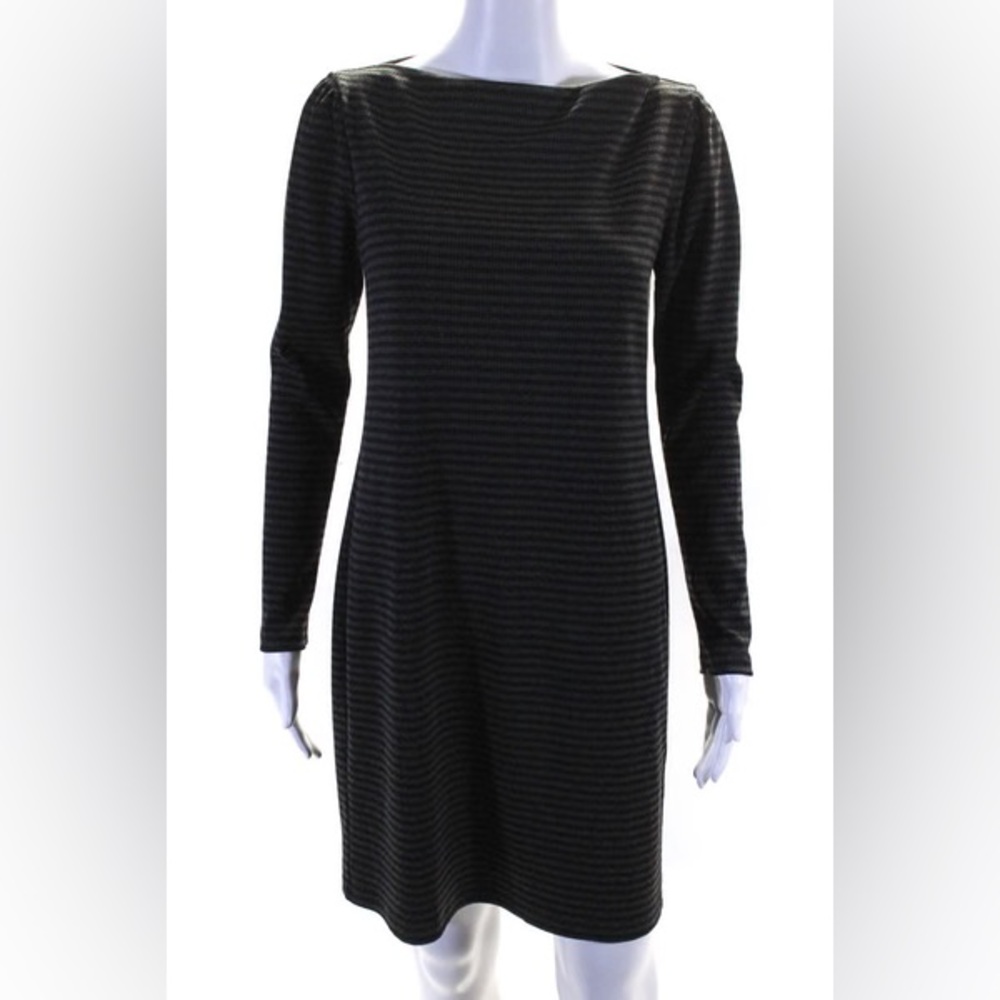Hatch Rhea maternity dress. Black / grey stripe size 2